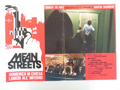 MEAN STREETS - E ITALIAN FOTOBUSTA POSTER ROBERT DE NIRO HARVEY KEITEL 1975 Rendezvous Cinema Movie posters