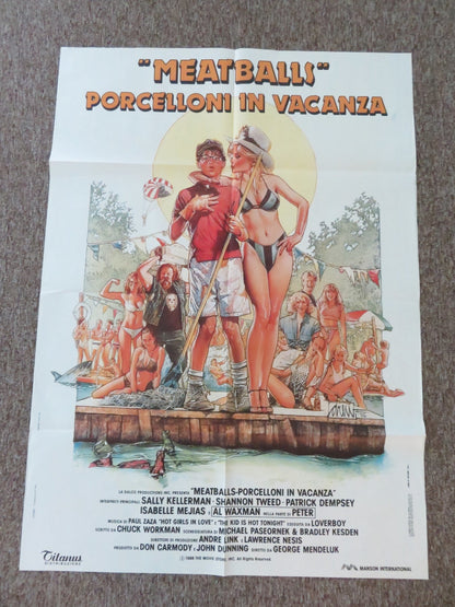 MEATBALLS III: SUMMER JOB ITALIAN 2 FOGLIO POSTER SALLY KELLERMANN S. TWEED 1987 Rendezvous Cinema Movie posters