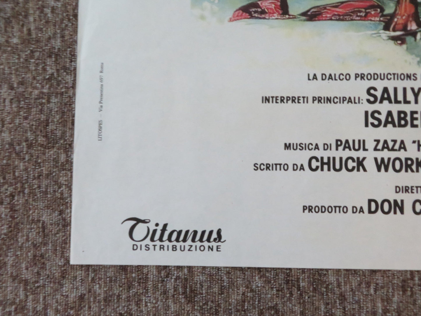 MEATBALLS III: SUMMER JOB ITALIAN 2 FOGLIO POSTER SALLY KELLERMANN S. TWEED 1987 Rendezvous Cinema Movie posters