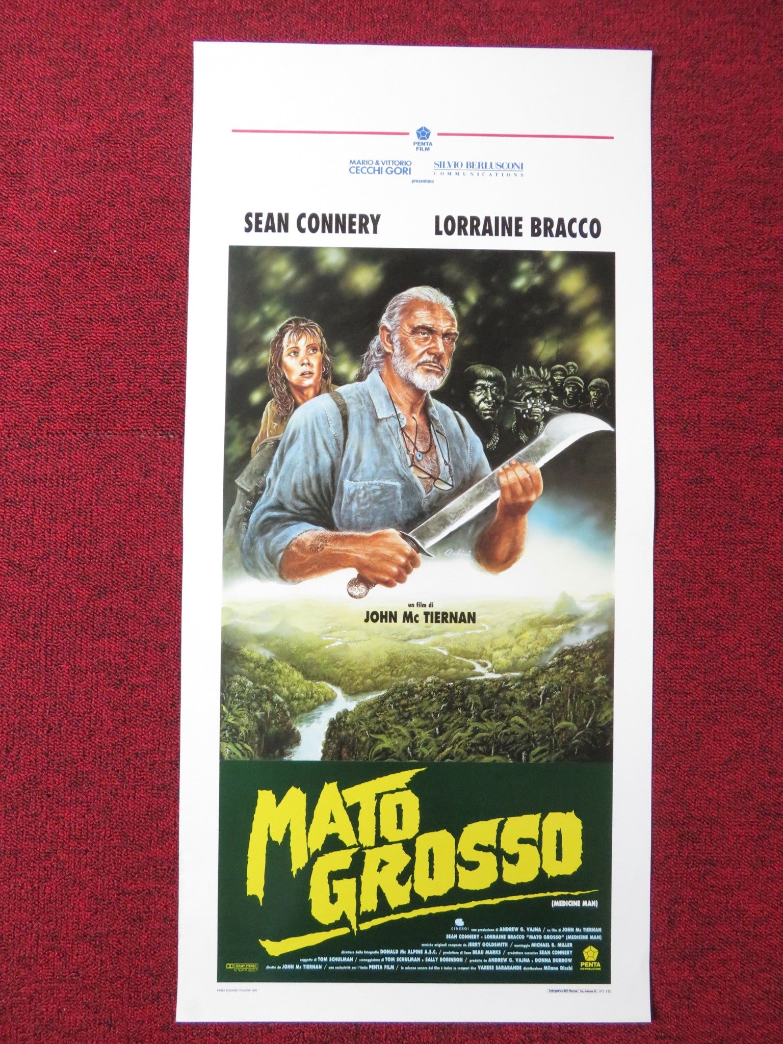MEDICINE MAN ITALIAN LOCANDINA POSTER SEAN CONNERY LORRAINE BRACCO 1992 Rendezvous Cinema Movie posters