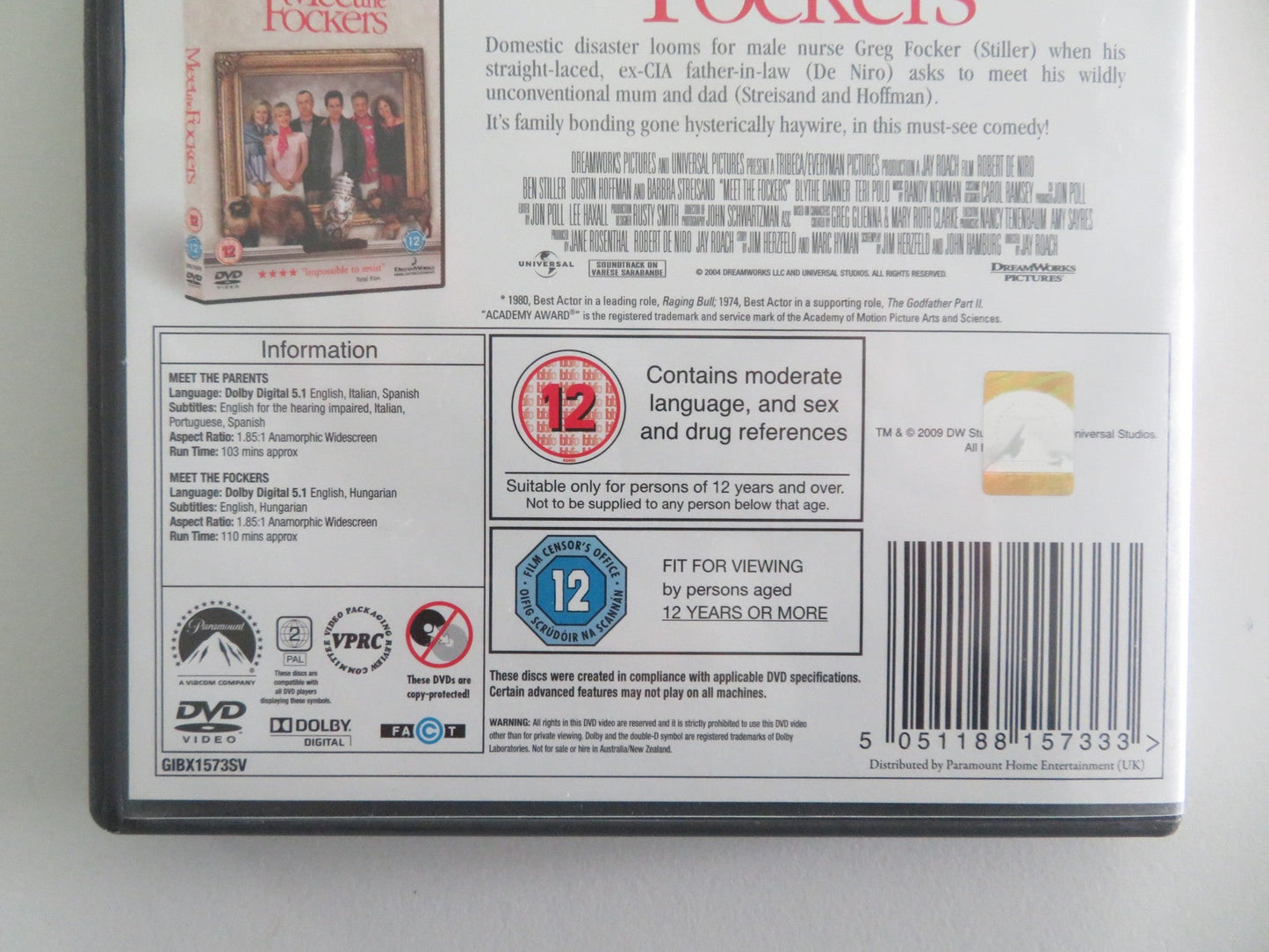 Meet the Parents & Meet the Fockers Double Feature (DVD) DeNiro 2000 Region 2 Movie posters