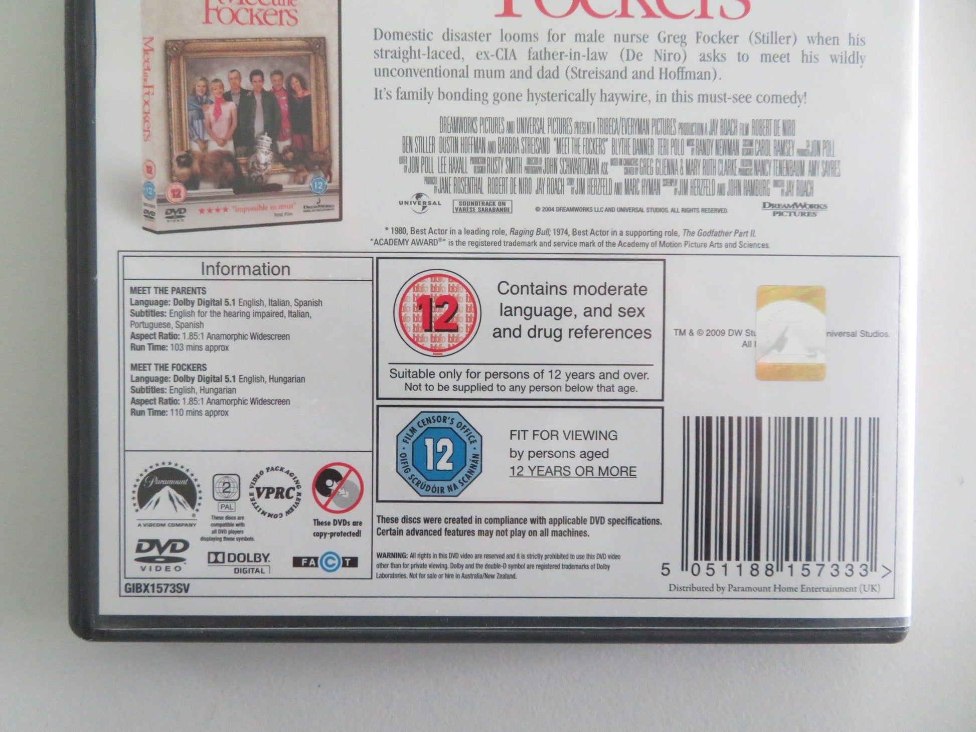 Meet the Parents & Meet the Fockers Double Feature (DVD) DeNiro 2000 Region 2 Movie posters