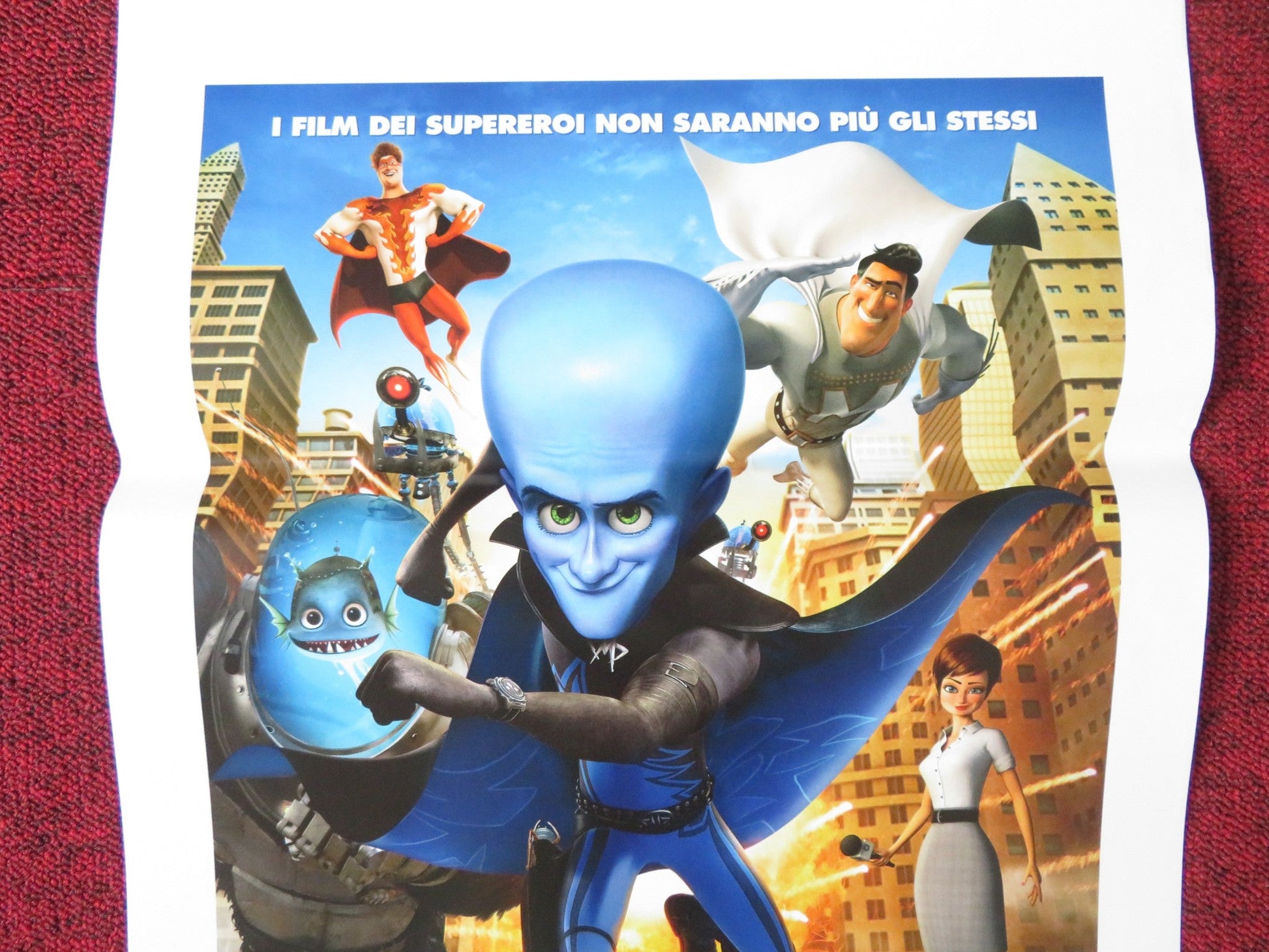 MEGAMIND ITALIAN LOCANDINA POSTER WILL FERRELL BRAD PITT 2010 Rendezvous Cinema Movie posters