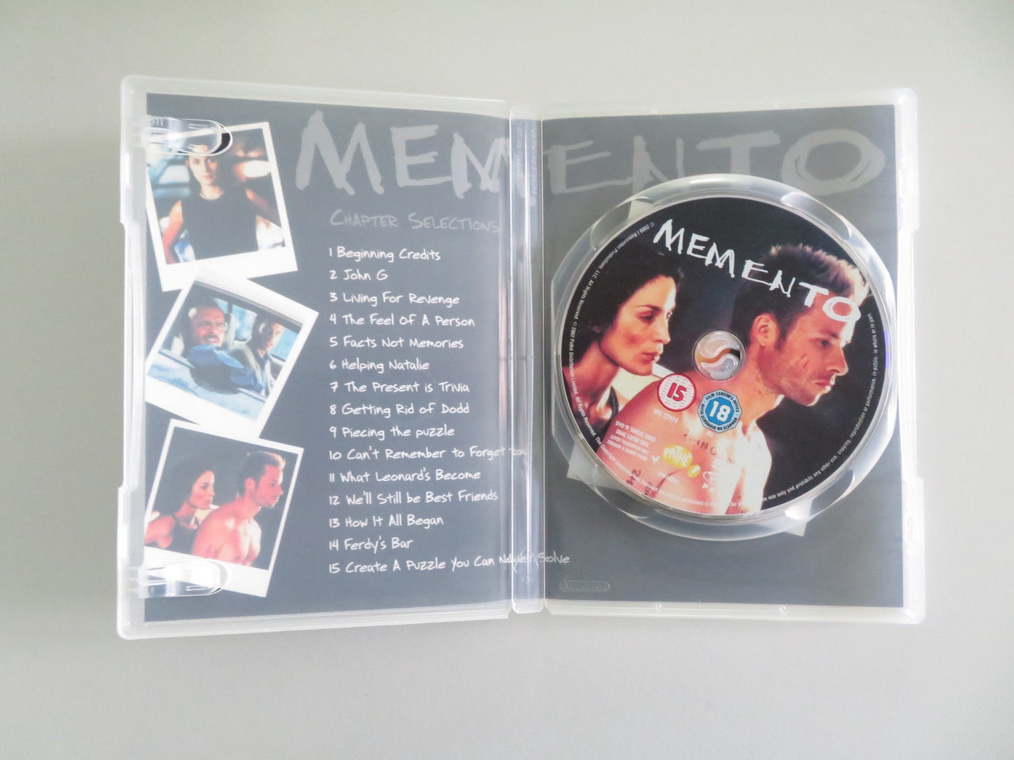 MEMENTO - B (DVD) GUY PEARCE CARRIE - ANNE MOSS 2000 REGION 2 Movie posters