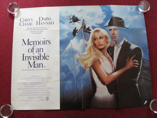 MEMOIRS OF AN INVISIBLE MAN UK QUAD ROLLED POSTER CHEVY CHASE DARYL HANNAH 1992 Rendezvous Cinema Movie posters