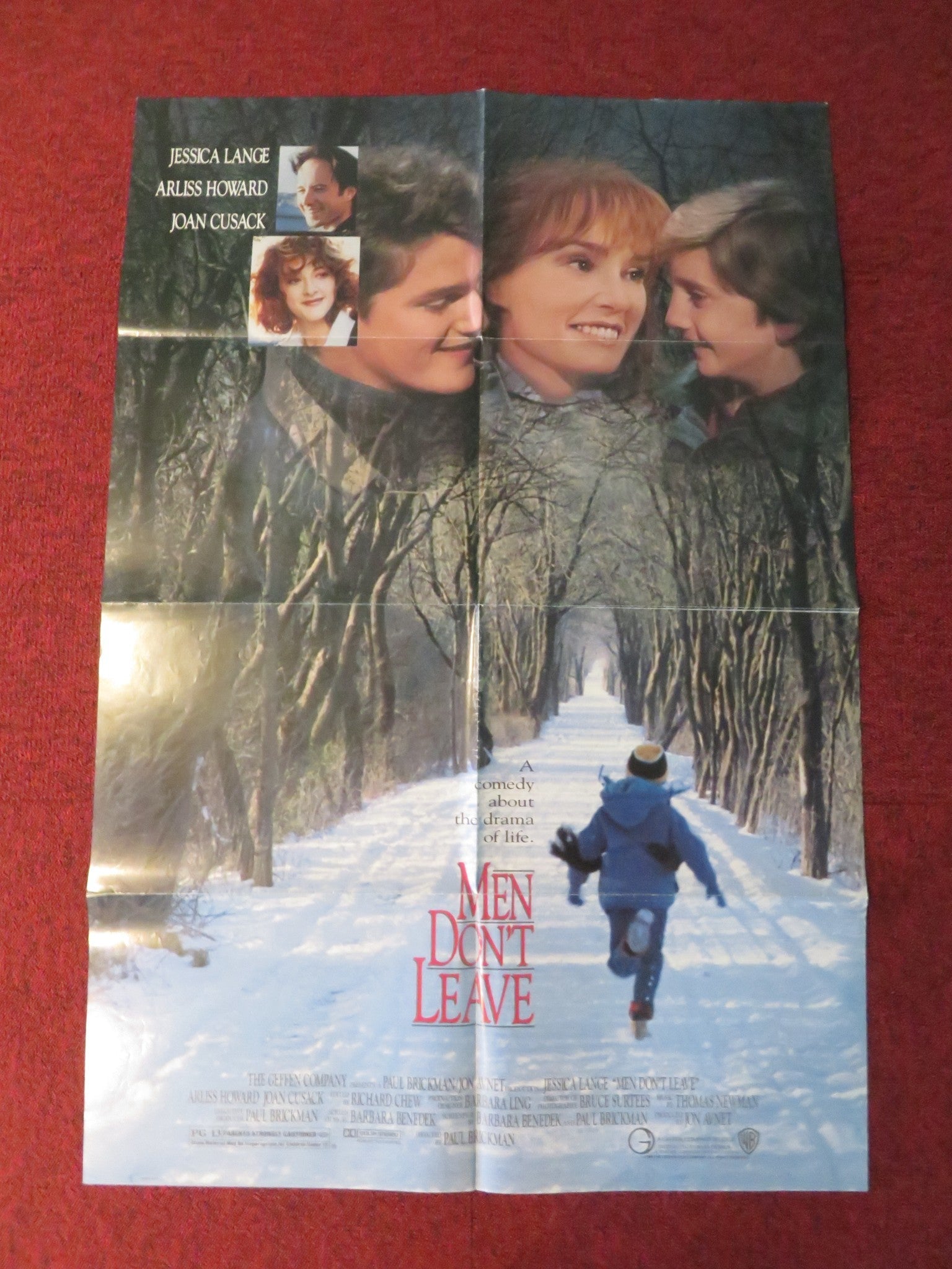 MEN DON'T LEAVE - B FOLDED US ONE SHEET POSTER JESSICA LANGE ARLISS HOWARD 1989 Rendezvous Cinema Movie posters
