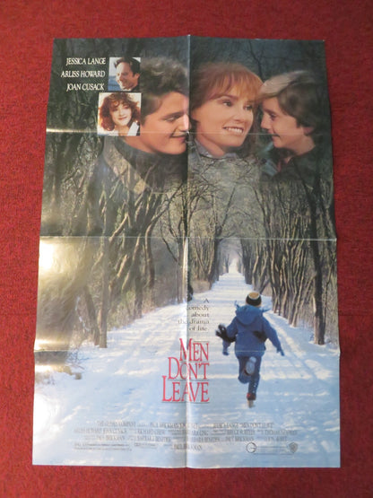 MEN DON'T LEAVE - B FOLDED US ONE SHEET POSTER JESSICA LANGE ARLISS HOWARD 1989 Rendezvous Cinema Movie posters