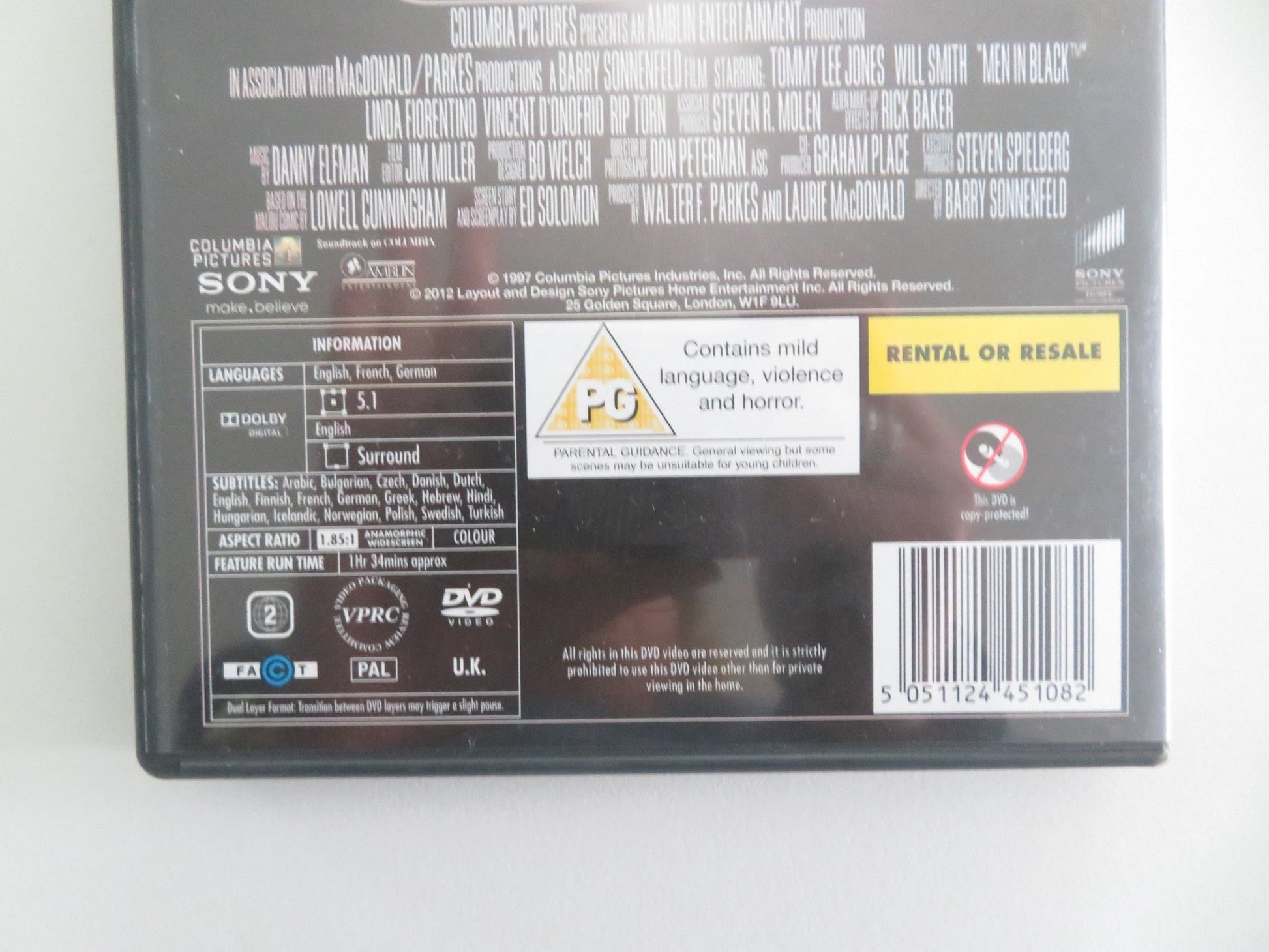 Men in Black I and II Double Pack (DVD BoxSet) Will Smith 1997 Region 2 Movie posters