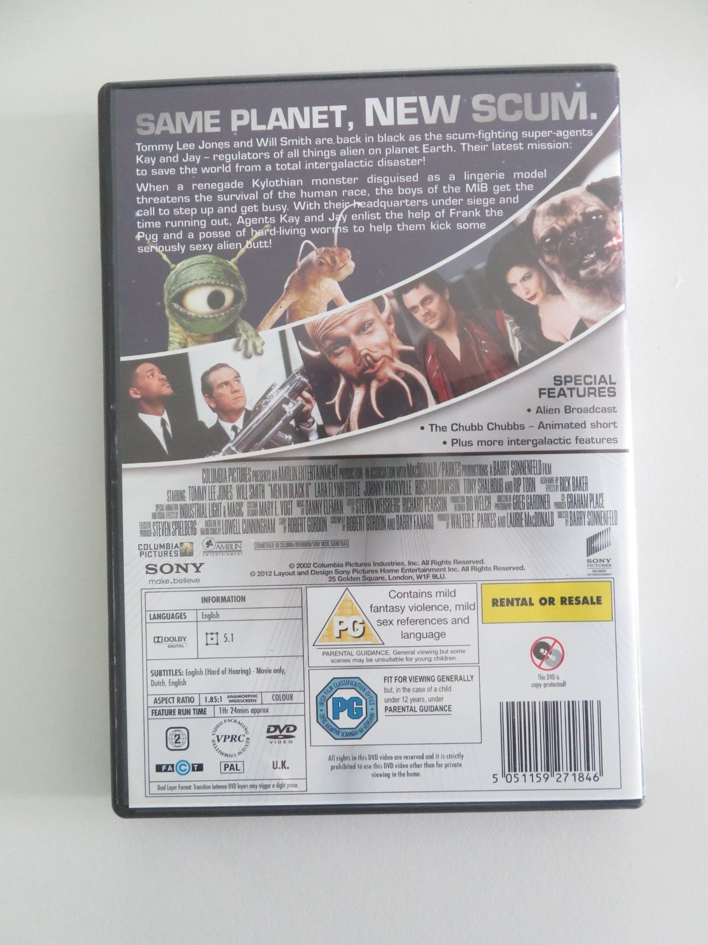 Men in Black I and II Double Pack (DVD BoxSet) Will Smith 1997 Region 2 Movie posters