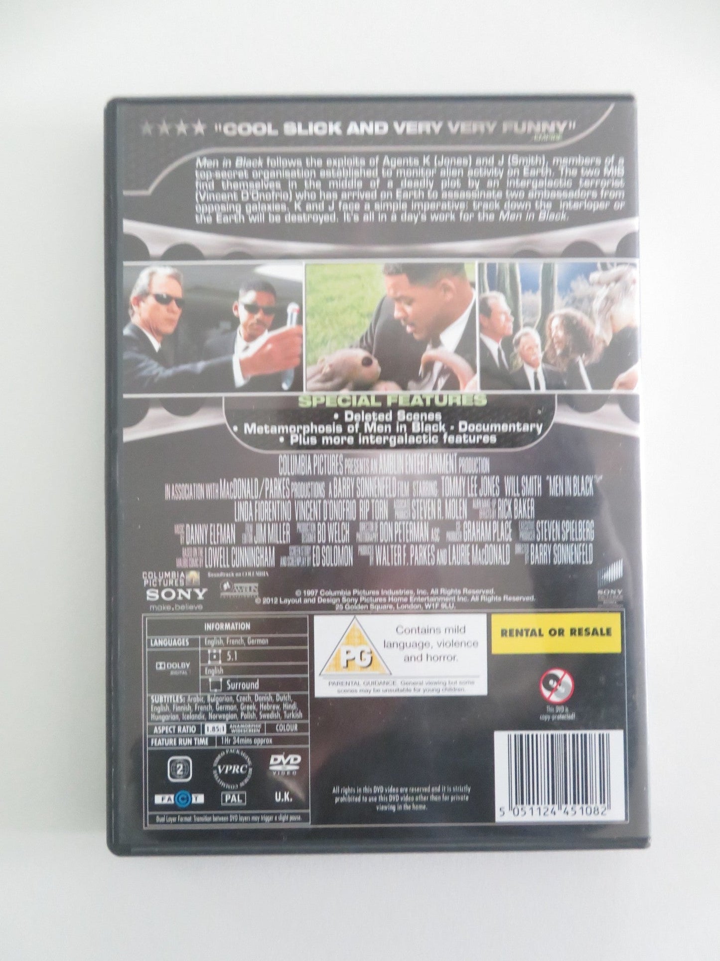 Men in Black I and II Double Pack (DVD BoxSet) Will Smith 1997 Region 2 Movie posters