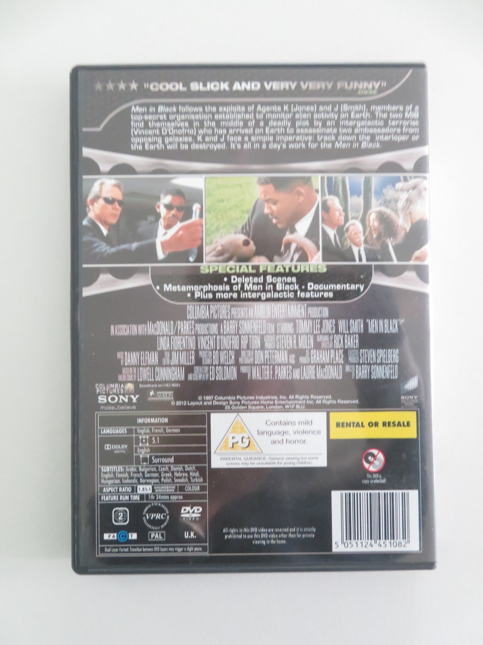 Men in Black I and II Double Pack (DVD BoxSet) Will Smith 1997 Region 2 Movie posters