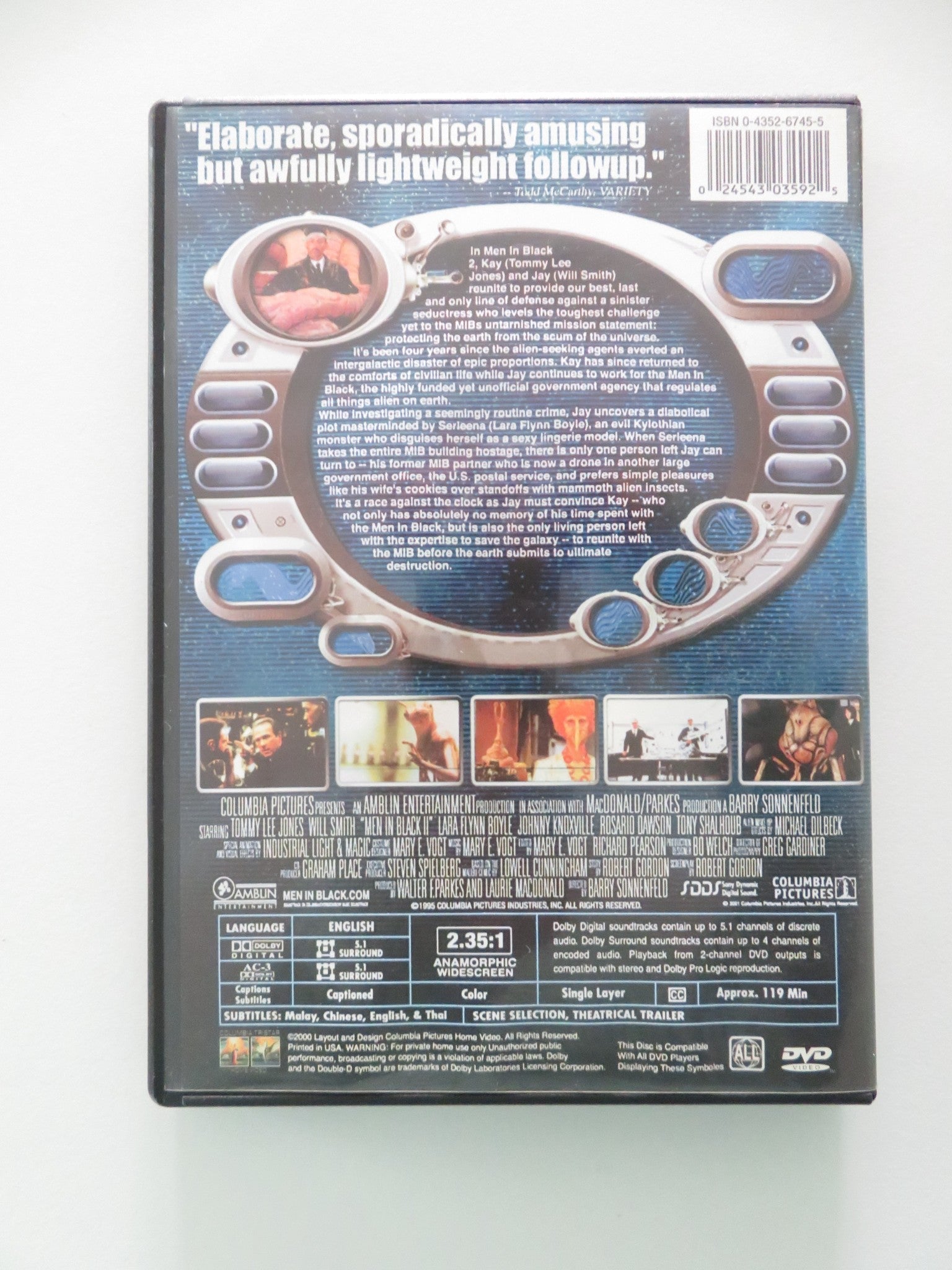 Men in Black II (DVD) Will Smith Tommy Lee Jones 2002 Region ALL Movie posters