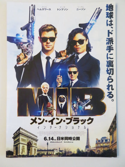 MEN IN BLACK: INTERNATIONAL - A JAPANESE CHIRASHI (B5) POSTER CHRIS HEMSWOTH 2019 Rendezvous Cinema Movie posters