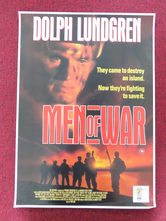 MEN OF WAR VHS POSTER ROLLED DOLPH LUNDGREN CHARLOTTE LEWIS 1994 Rendezvous Cinema Movie posters