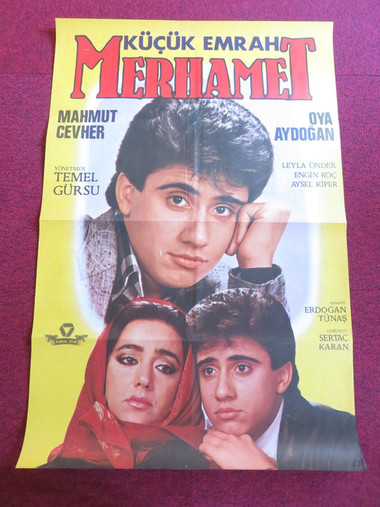 MERHAMET TURKISH POSTER ROLLED EMRAH OYA AYDOGAN MAHMUT CEVHER 1986 Rendezvous Cinema Movie posters