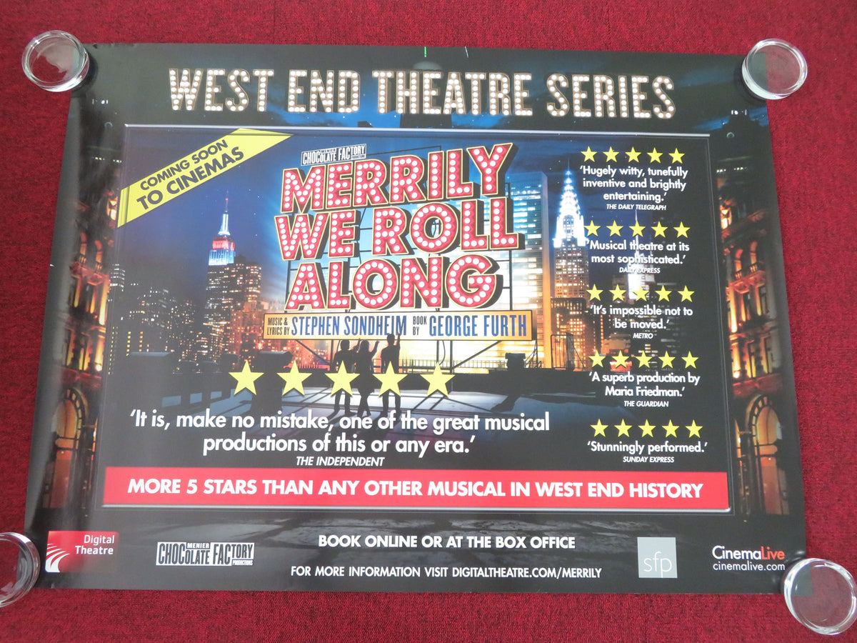 Merrily We Roll Along UK Quad Rolled Poster Ashley Robinson Sondheim 2013 Movie posters