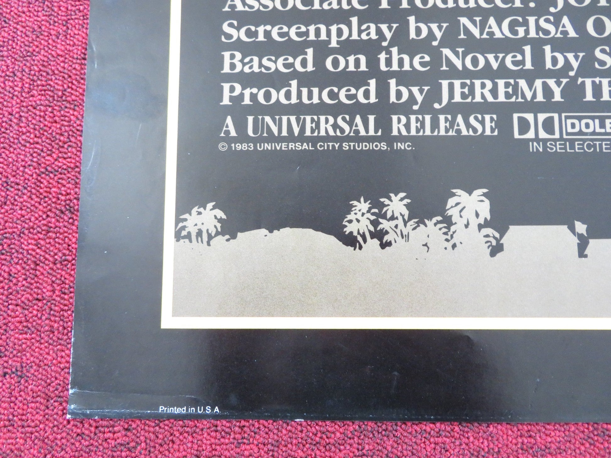 MERRY CHRISTMAS MR. LAWRENCE FOLDED US ONE SHEET POSTER DAVID BOWIE CONTI 1983 Rendezvous Cinema Movie posters