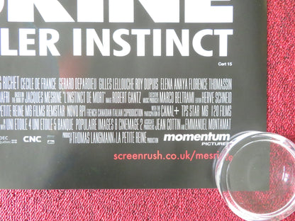 MESRINE: KILLER INSTINCT UK QUAD ROLLED POSTER VINCENT CASSEL C. DE FRANCE 2008 Movie posters
