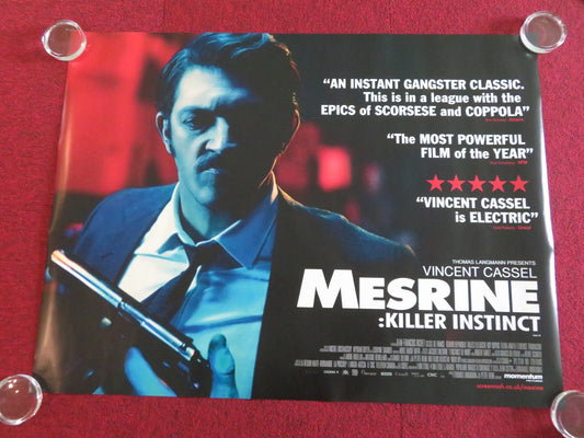 MESRINE: KILLER INSTINCT UK QUAD ROLLED POSTER VINCENT CASSEL C. DE FRANCE 2008 - Rendezvous Cinema