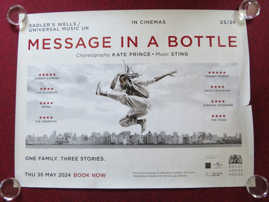 MESSAGE IN A BOTTLE UK QUAD ROLLED POSTER KATE PRINCE STING 2024 Rendezvous Cinema Movie posters