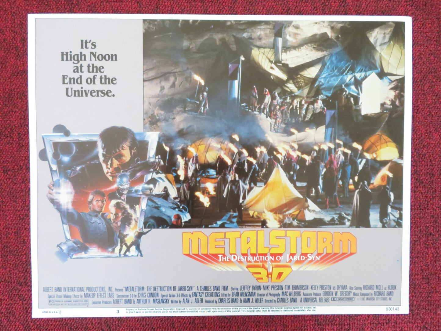 METALSTORM: THE DESTRUCTION OF JARED - SYN IN 3D US LOBBY CARD FULL SET 1983 Movie posters