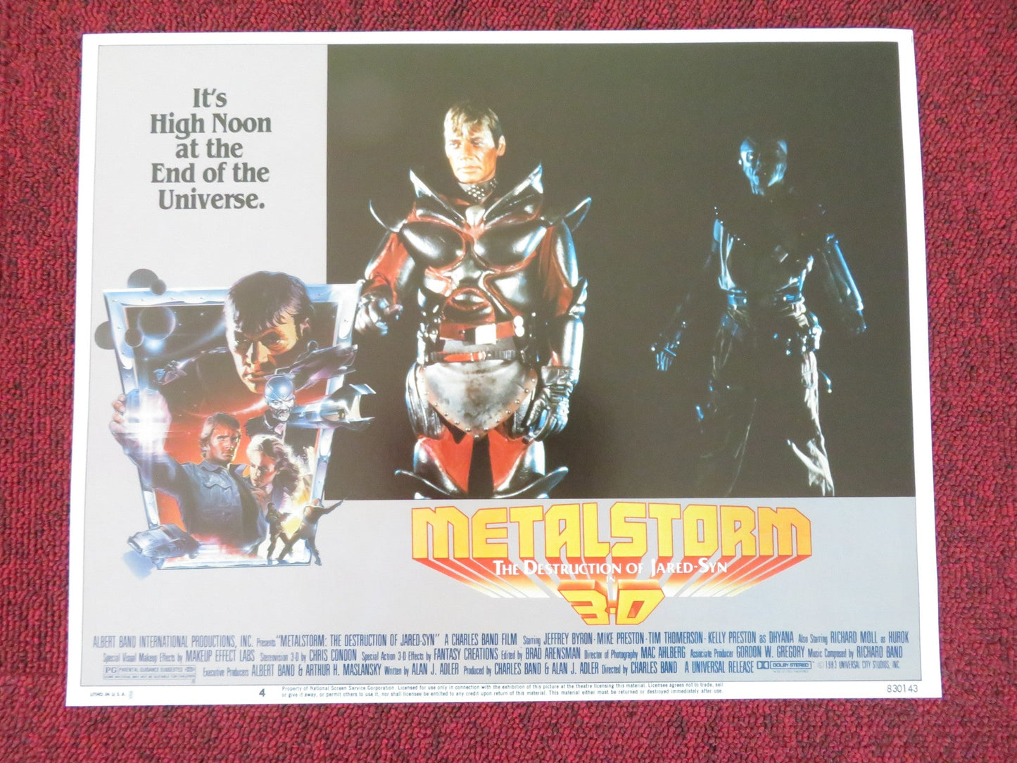 METALSTORM: THE DESTRUCTION OF JARED - SYN IN 3D US LOBBY CARD FULL SET 1983 Movie posters