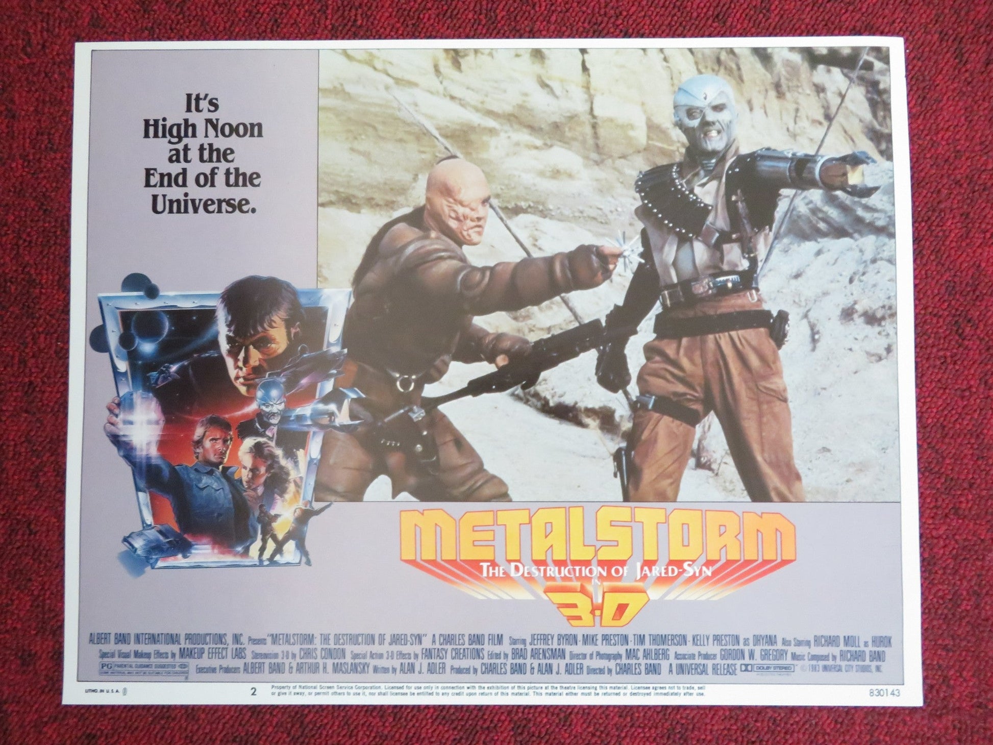 METALSTORM: THE DESTRUCTION OF JARED - SYN IN 3D US LOBBY CARD FULL SET 1983 Movie posters