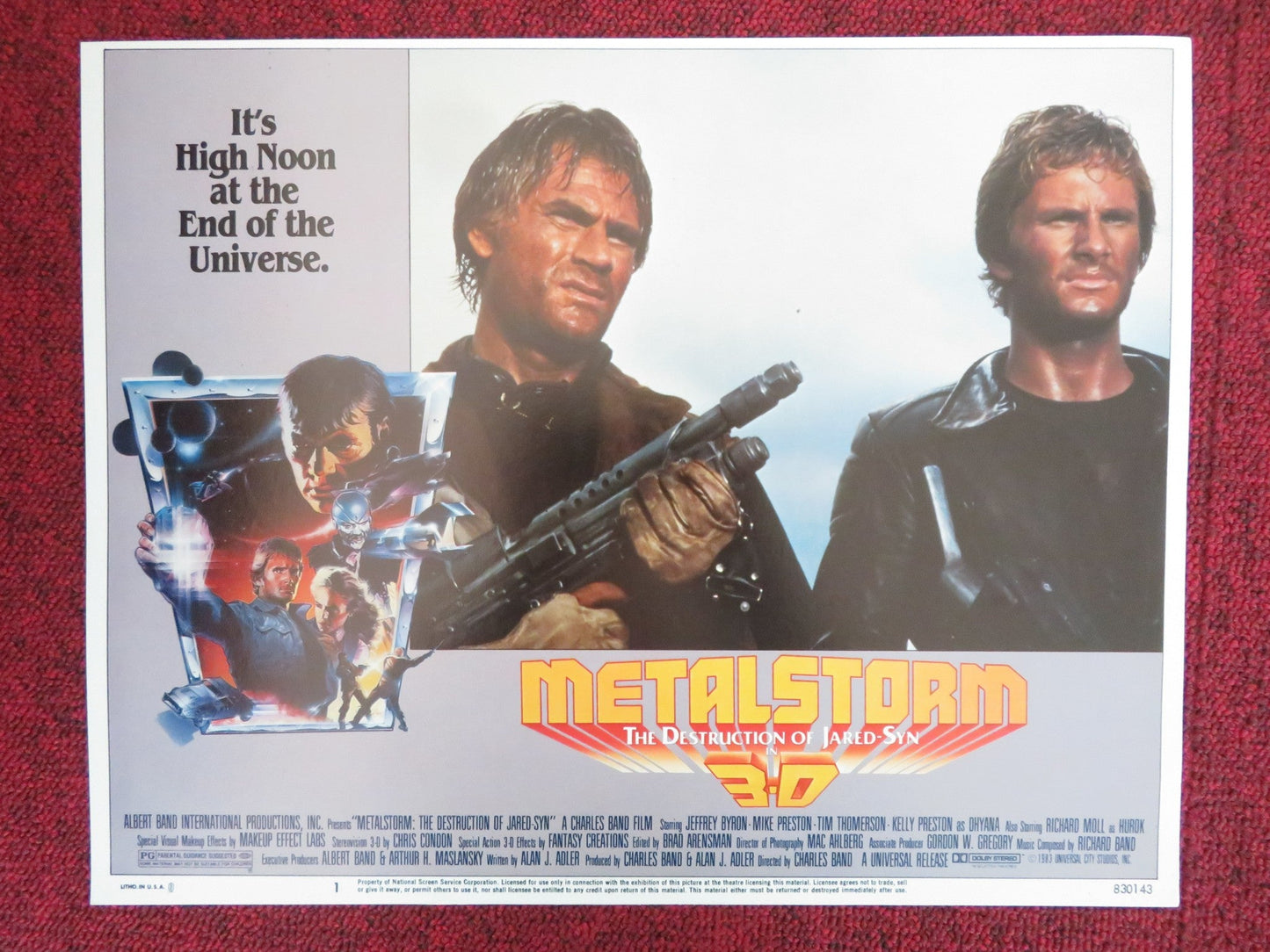 METALSTORM: THE DESTRUCTION OF JARED - SYN IN 3D US LOBBY CARD FULL SET 1983 Movie posters