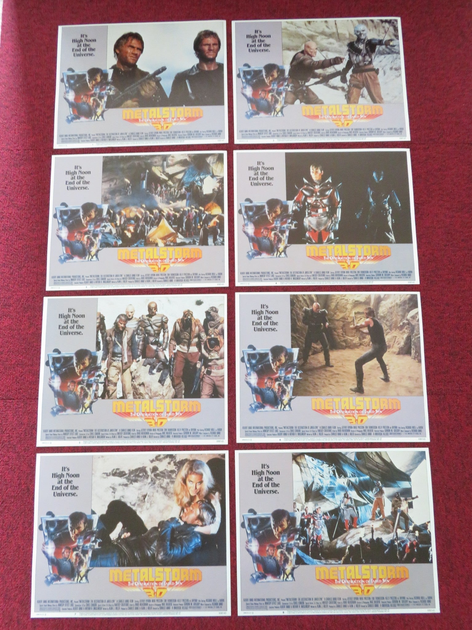 METALSTORM: THE DESTRUCTION OF JARED - SYN IN 3D US LOBBY CARD FULL SET 1983 Movie posters