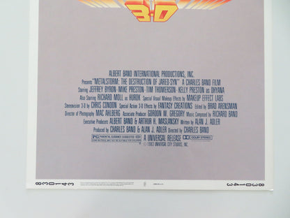 Metalstorm: The Destruction of Jared-Syn US Insert Poster Jeffrey Byron 1983 Movie posters