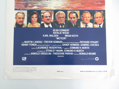 Meteor Italian Locandina Poster Sean Connery Natalie Wood 1979 Movie posters