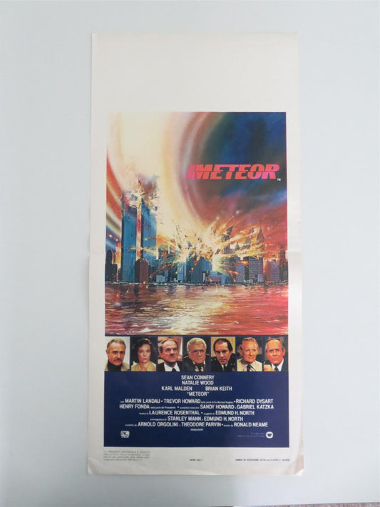 Meteor Italian Locandina Poster Sean Connery Natalie Wood 1979 Movie posters