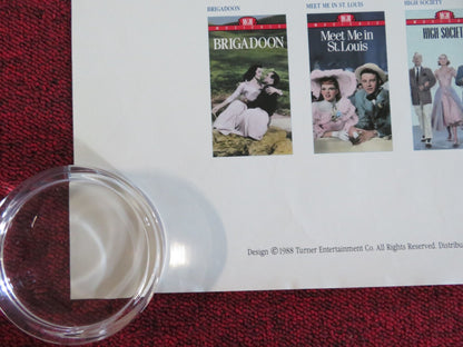 MGM MUSICALS VHS VIDEO POSTER ROLLED GENE KELLY DEBBIE REYNOLDS 1988 Rendezvous Cinema Movie posters