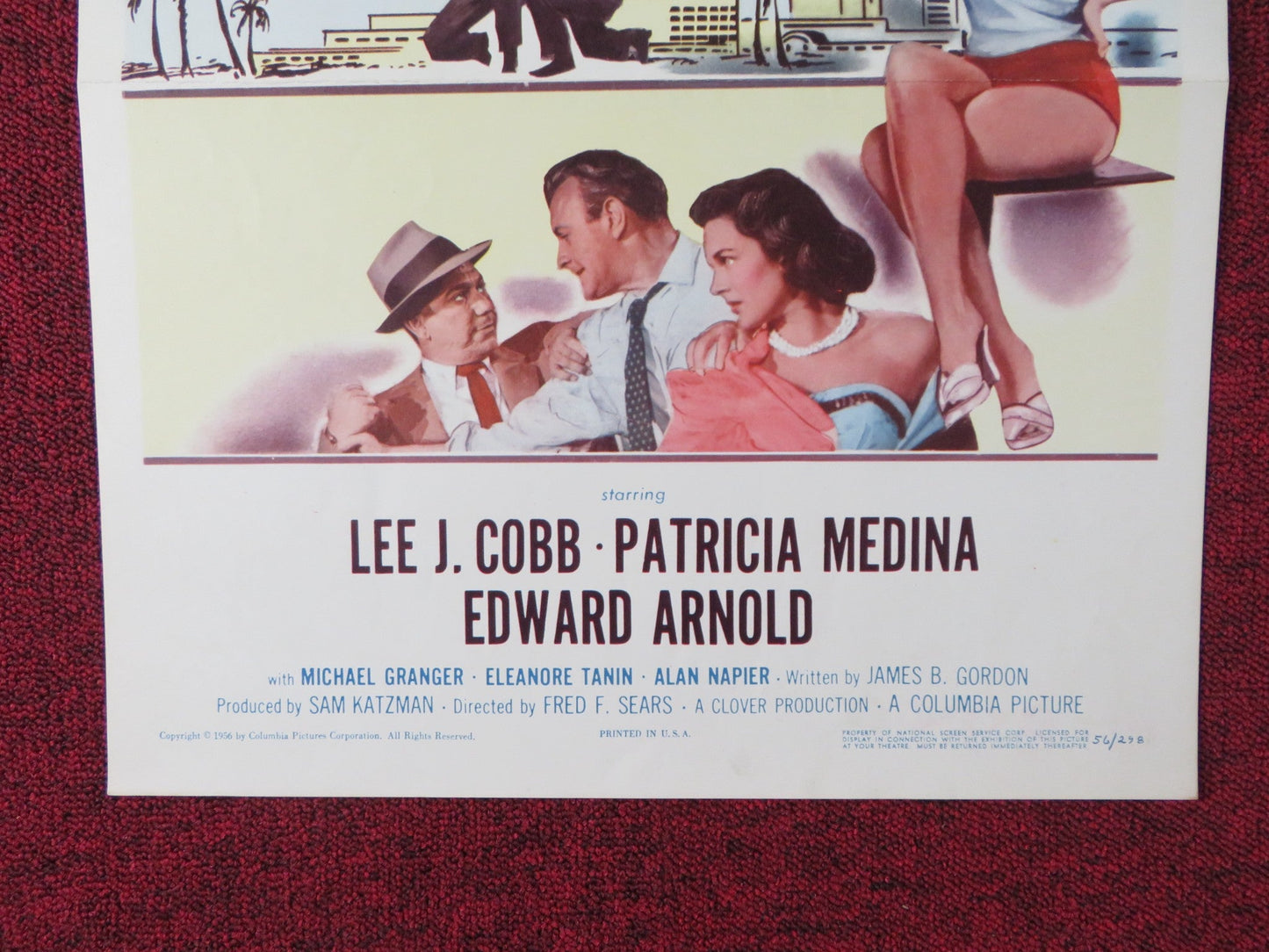 MIAMI EXPOSE US INSERT POSTER LEE J.COBB PATRICIA MEDINA 1956 Rendezvous Cinema Movie posters