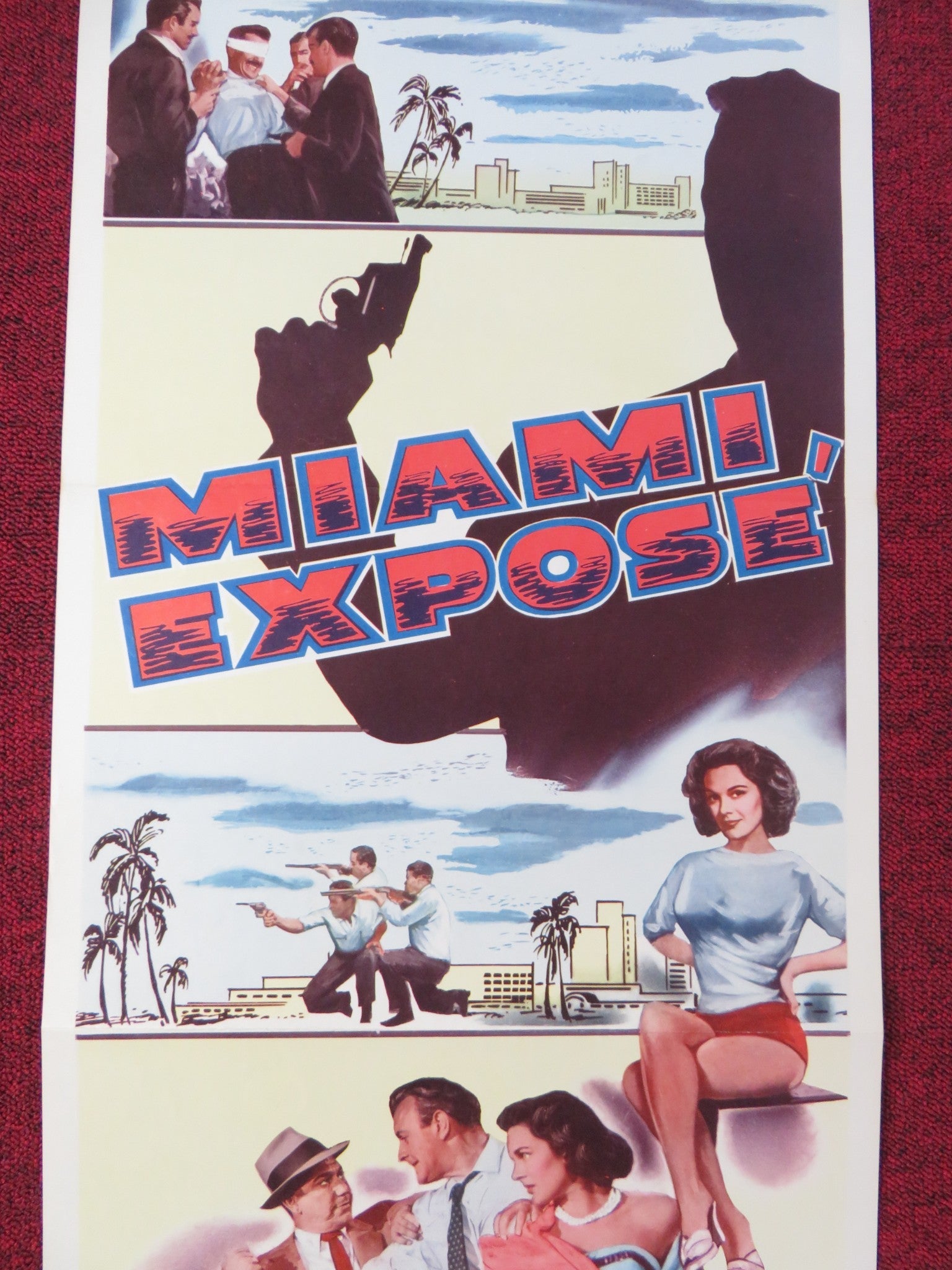 MIAMI EXPOSE US INSERT POSTER LEE J.COBB PATRICIA MEDINA 1956 Rendezvous Cinema Movie posters