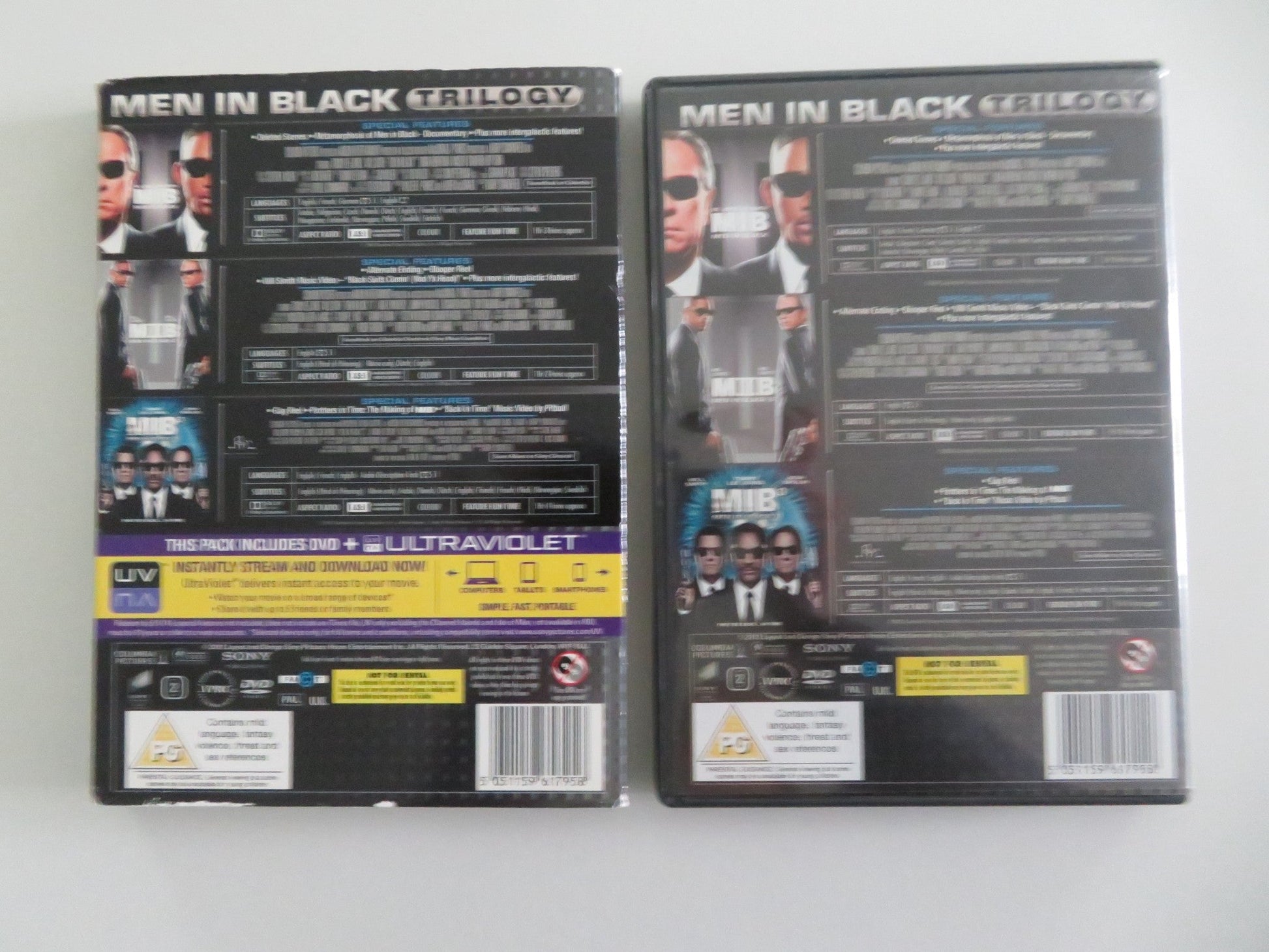 MIB TRILOGY - MEN IN BLACK I, II and III (DVD) TOMMY LEE JONES 1997 REGION 2 Movie posters