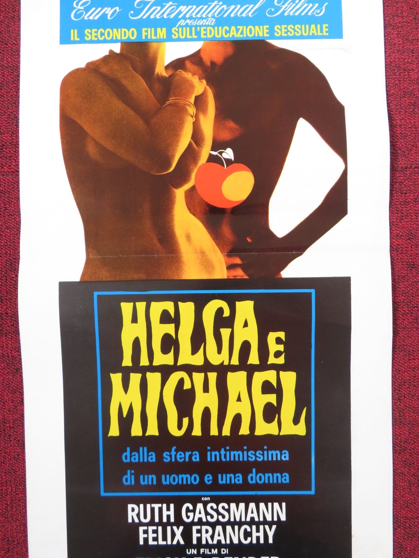 MICHAEL AND HELGA ITALIAN LOCANDINA POSTER RUTH GASSMAN FELIX FRANCHY 1968 Rendezvous Cinema Movie posters
