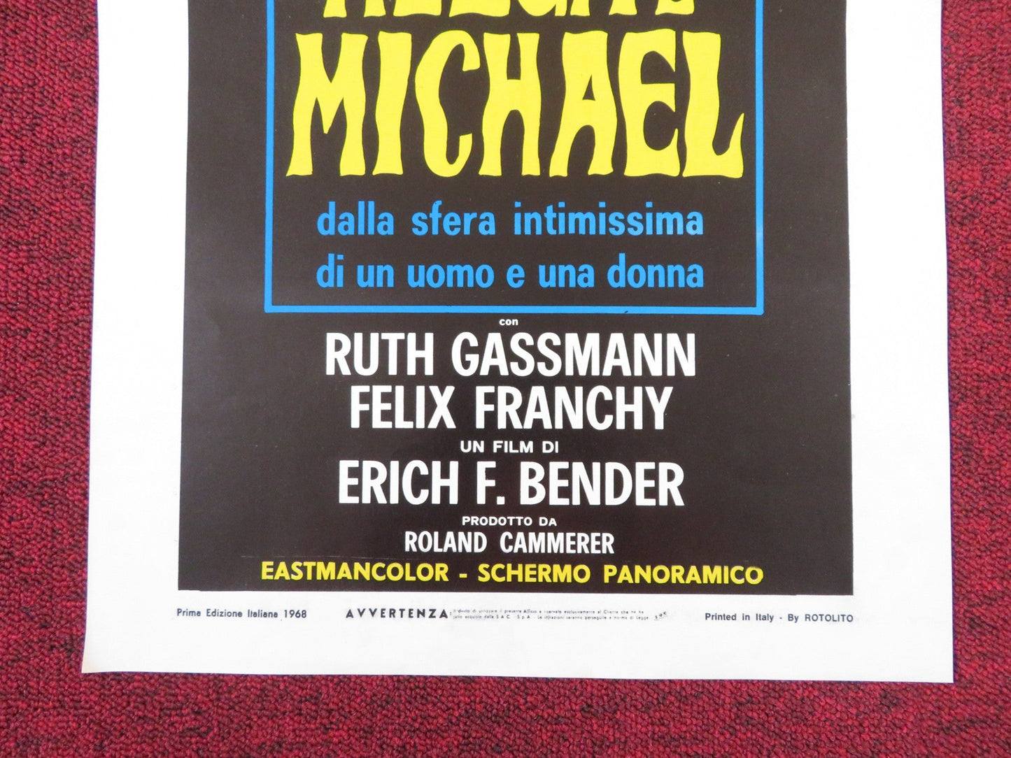 MICHAEL AND HELGA ITALIAN LOCANDINA POSTER RUTH GASSMAN FELIX FRANCHY 1968 Rendezvous Cinema Movie posters