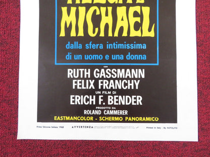 MICHAEL AND HELGA ITALIAN LOCANDINA POSTER RUTH GASSMAN FELIX FRANCHY 1968 Rendezvous Cinema Movie posters