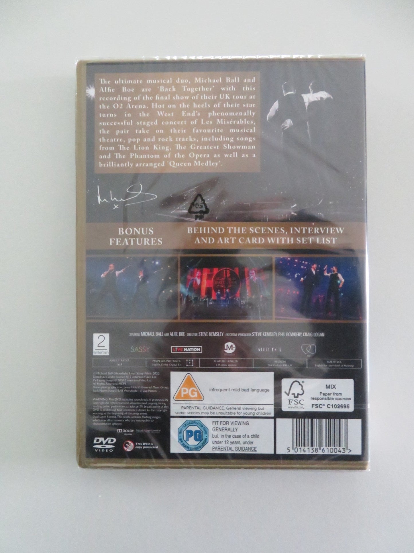 MICHAEL BALL & ALFIE BOE - BACK TOGETHER (DVD) BALL BOE REGION 2,4 2020 - Rendezvous Cinema