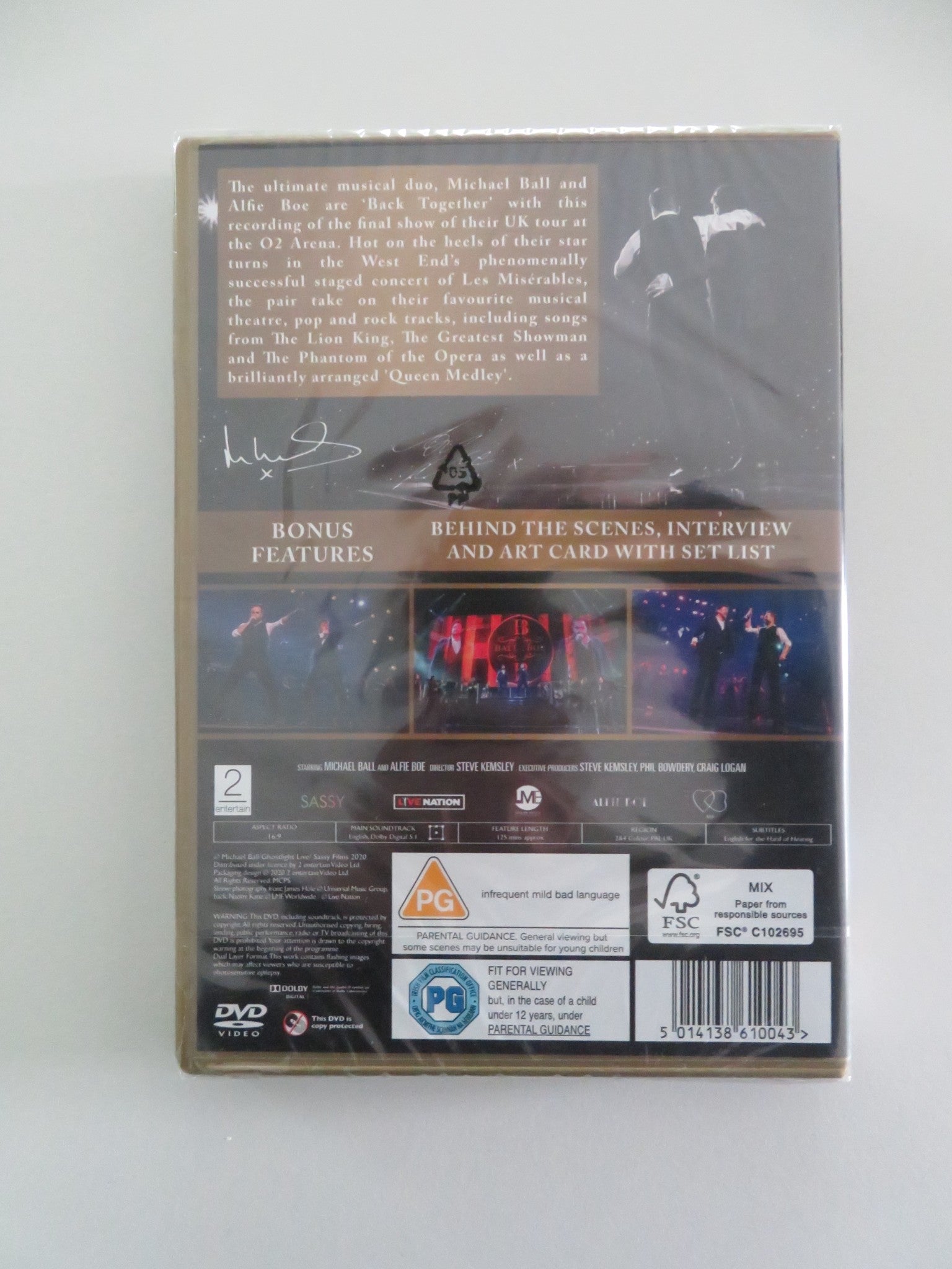 MICHAEL BALL & ALFIE BOE - BACK TOGETHER (DVD) BALL BOE REGION 2,4 2020 - Rendezvous Cinema