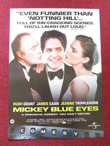 MICKEY BLUE EYES VHS VIDEO POSTER HUGH GRANT JAMES CAAN 1999 Rendezvous Cinema Movie posters