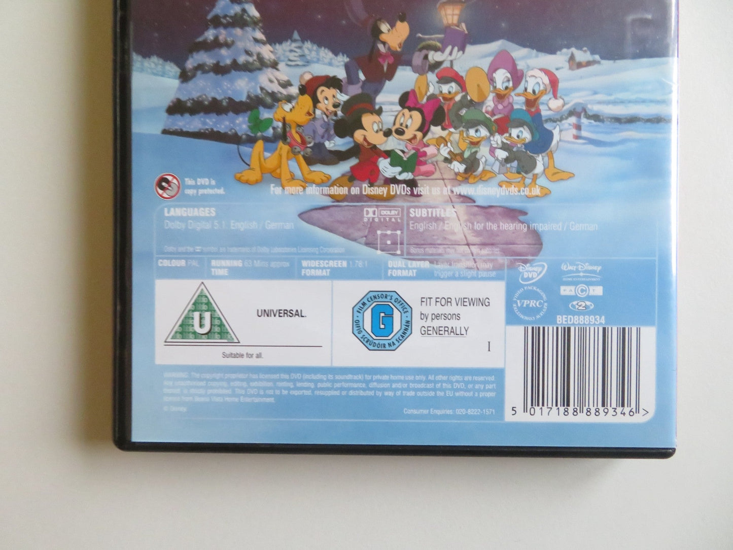 MICKEY'S ONCE UPON A CHRISTMAS (DVD) DISNEY KELSEY GRAMMER 1999 REGION 2 - Rendezvous Cinema