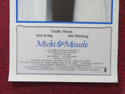 MICKI & MAUDE ITALIAN LOCANDINA POSTER DUDLEY MOORE AMY IRVING 1984 Rendezvous Cinema Movie posters