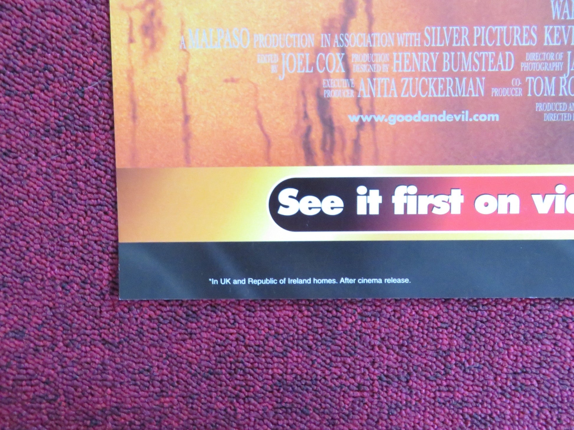 MIDNIGHT IN THE GARDEN OF GOOD AND EVIL VHS VIDEO POSTER KEVIN SPACEY 1998 Rendezvous Cinema Movie posters