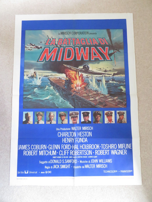 MIDWAY ITALIAN 2 FOGLIO POSTER CHARLTON HESTON HENRY FONDA 1976 Rendezvous Cinema Movie posters