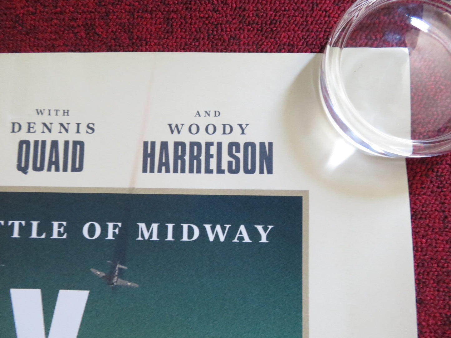 MIDWAY UK QUAD ROLLED POSTER ED SKREIN WOODY HARRELSON 2019 Rendezvous Cinema Movie posters
