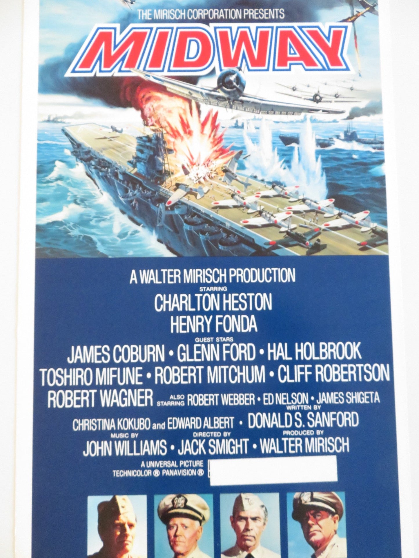 MIDWAY US INSERT POSTER CHARLTON HESTON HENRY FONDA 1976 Rendezvous Cinema Movie posters