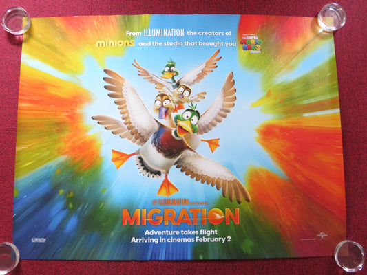 MIGRATION UK QUAD ROLLED POSTER KUMAIL NANJIANI ELIZABETH BANKS 2023 Rendezvous Cinema Movie posters