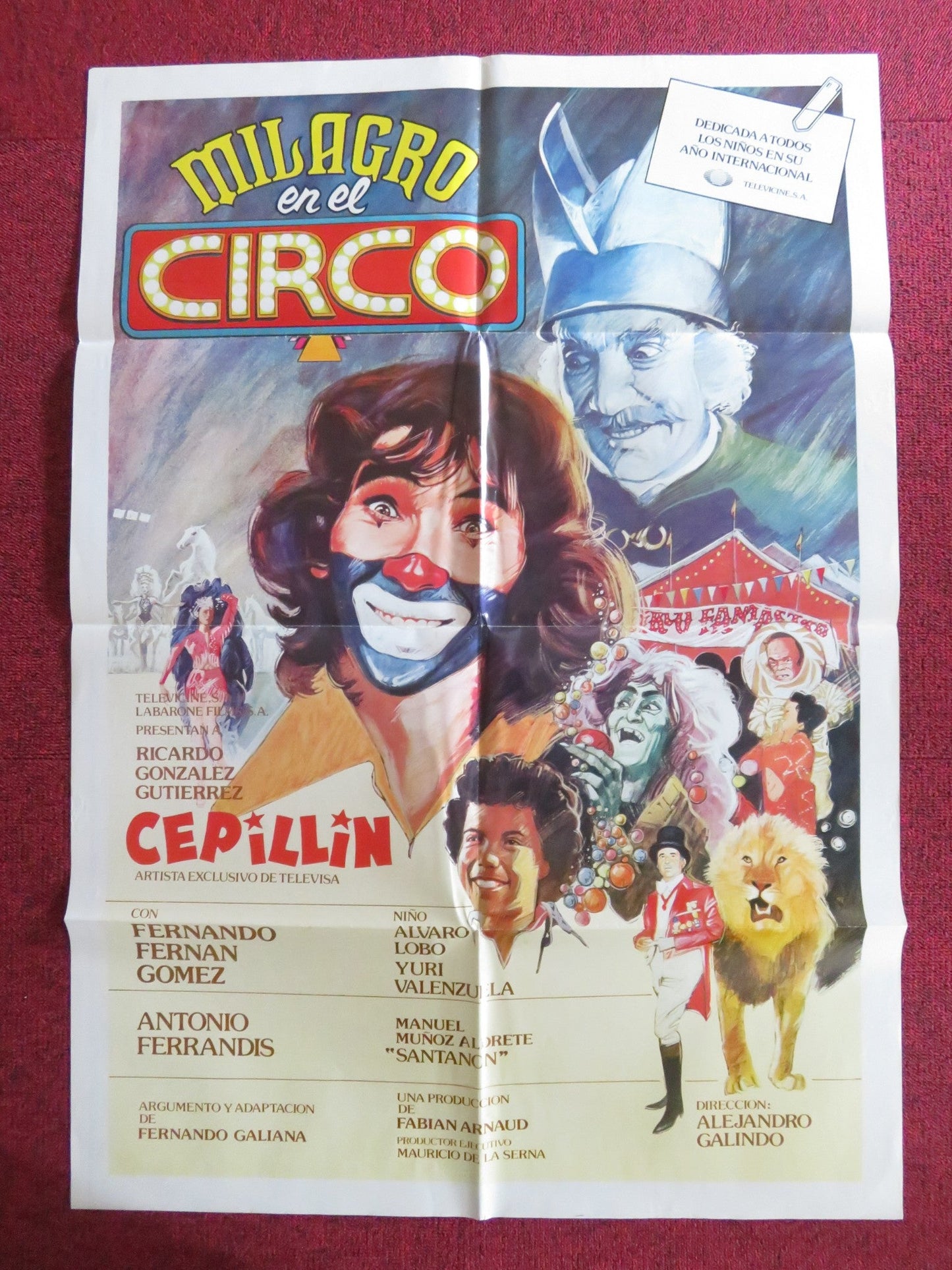 MILAGRO EN EL CIRCO MEXICAN POSTER FOLDED RICARDO GONZALEZ 1979 Rendezvous Cinema Movie posters